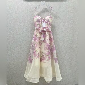 Floral Pink and Cream Dress